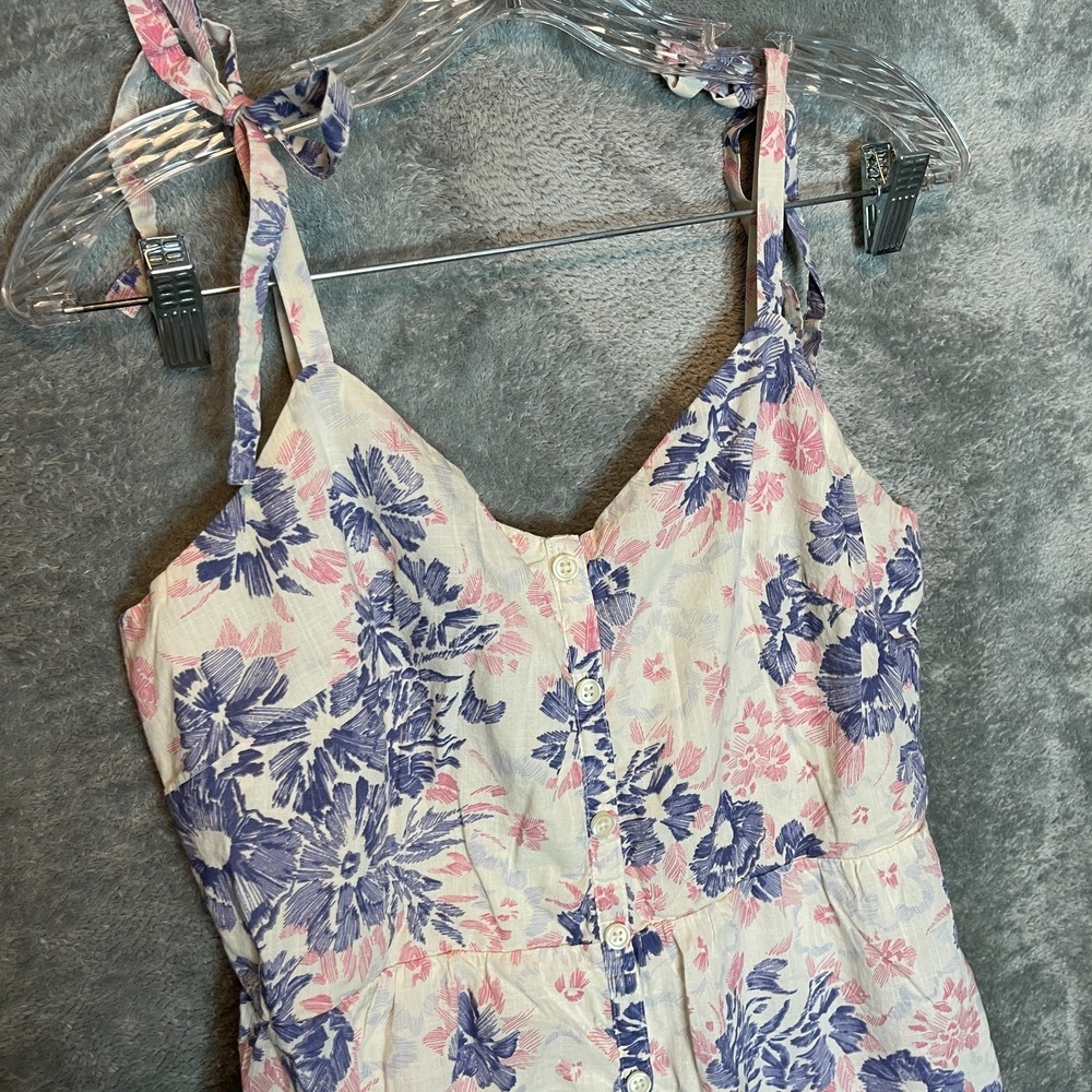 Gap Women Floral Tiered Shirt Midi Dress 8 Cottagecore Regency Prairie Botanical